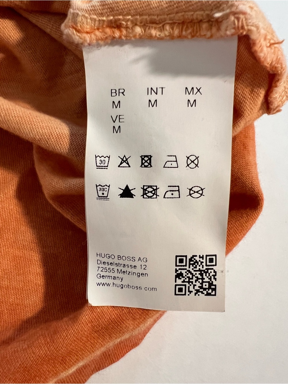 Hugo Boss Orange Toulouse V-Neck Tee Mottled Orange Wash Mens Size Medium - Picture 13 of 14
